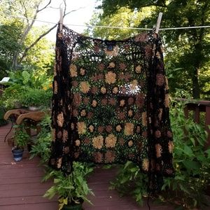 West End Shawl/Cardigan, Knit Autumn Embroider S/M